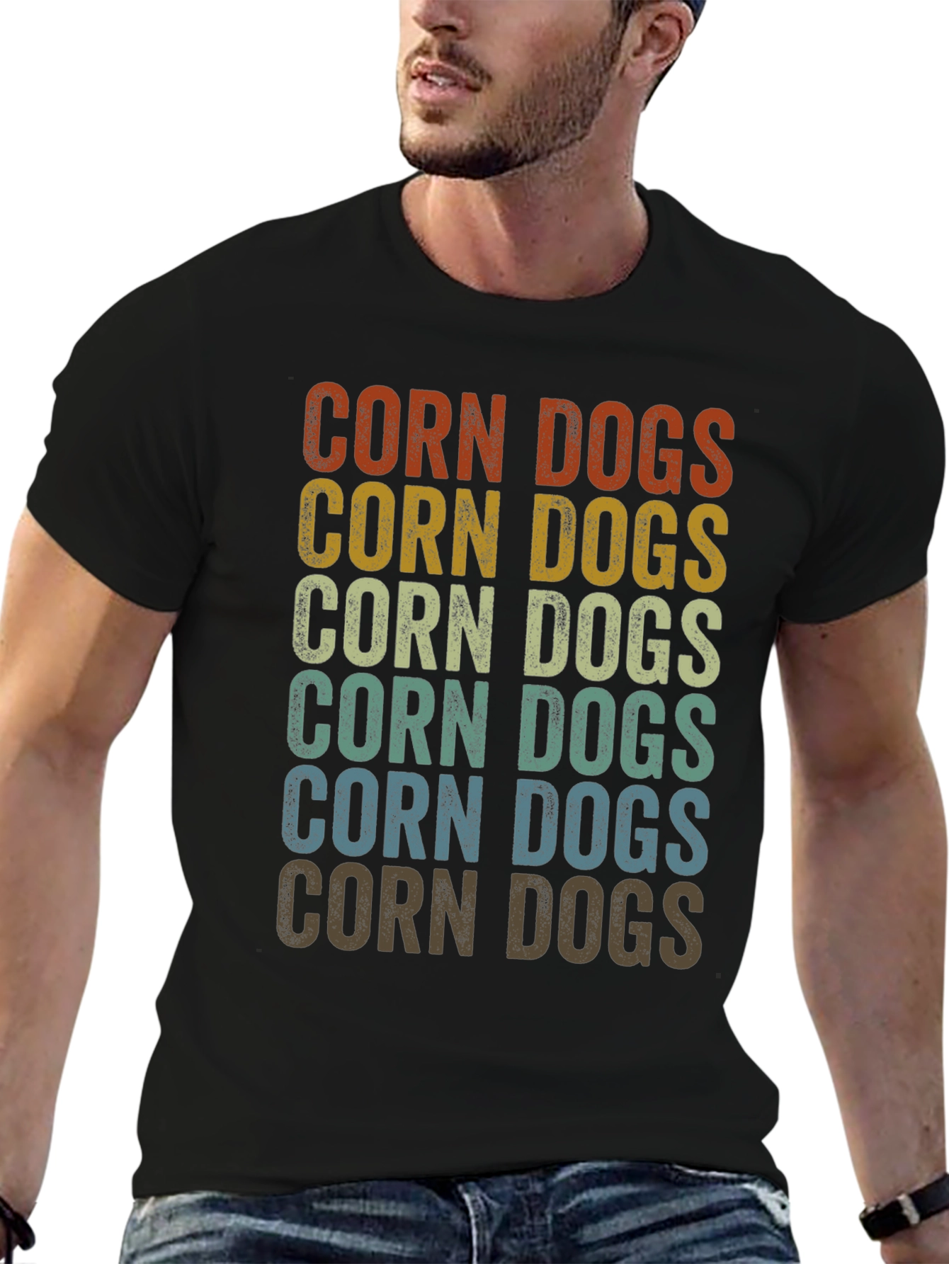 Retro Corn Dogs Graphic T-Shirt