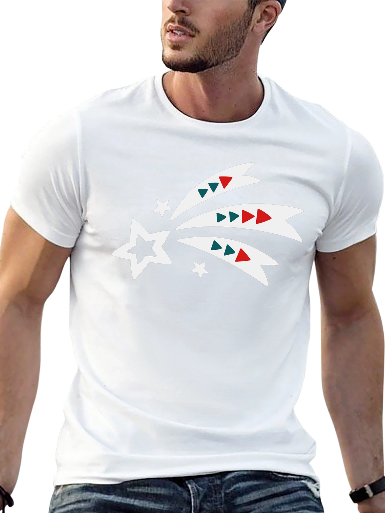 Festive Shooting Star Black Tee