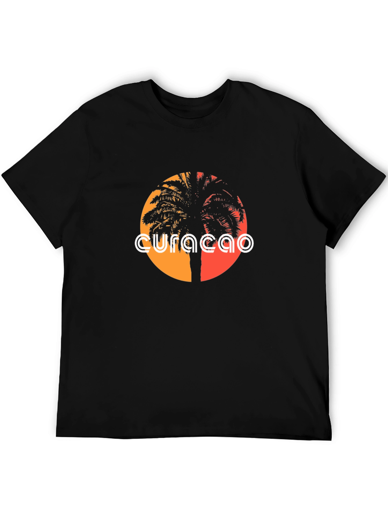 Curaçao Sunset Palm Tree T-Shirt