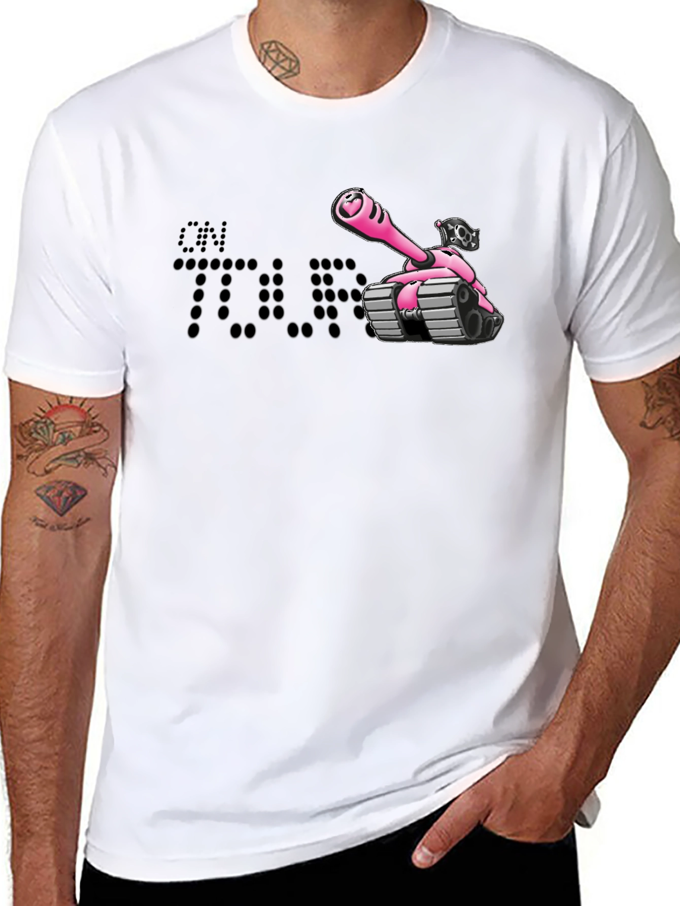 On Tour Tank Graphic Tee - Black