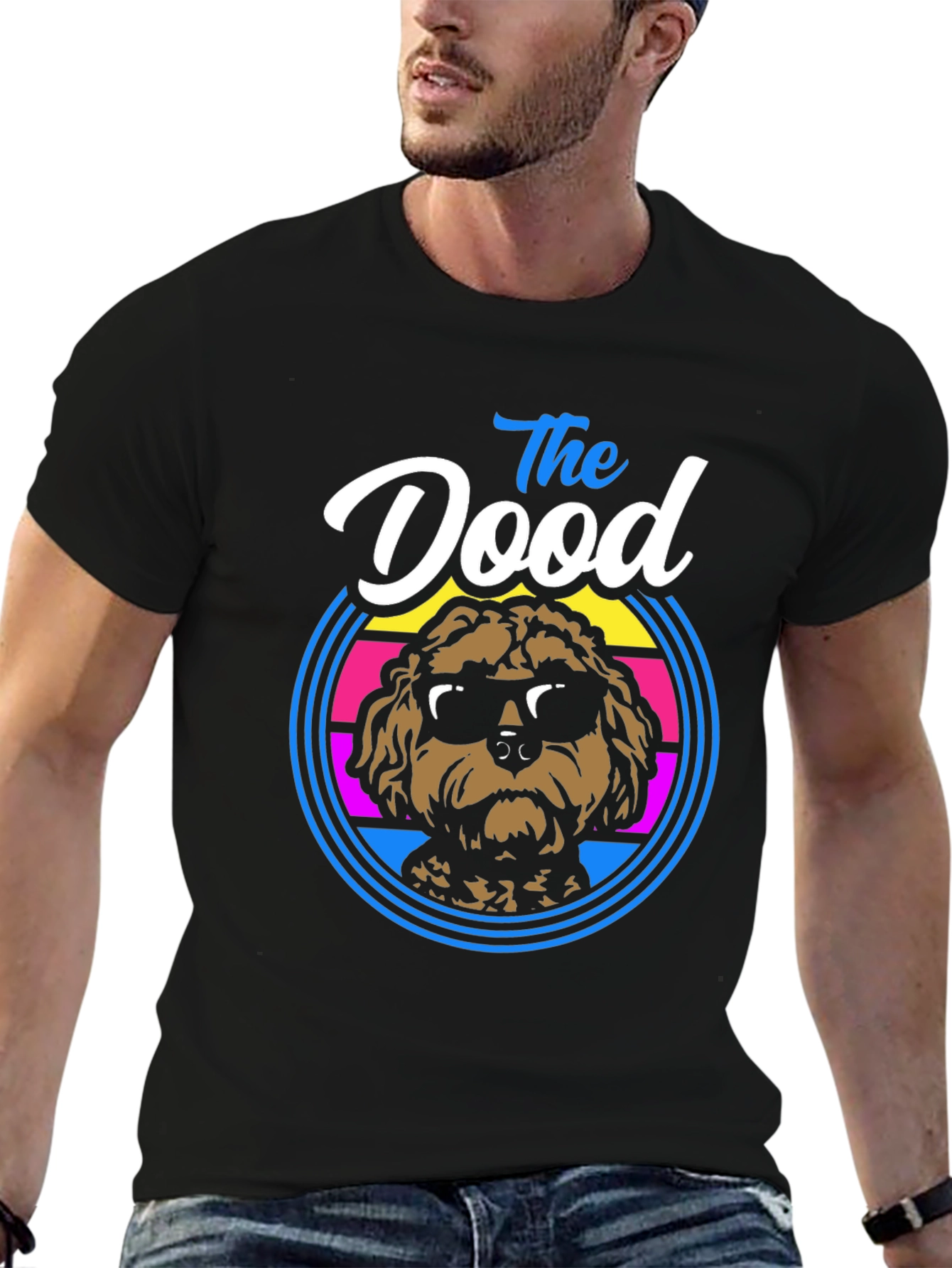 The Dood Dog Sunglasses Black T-Shirt