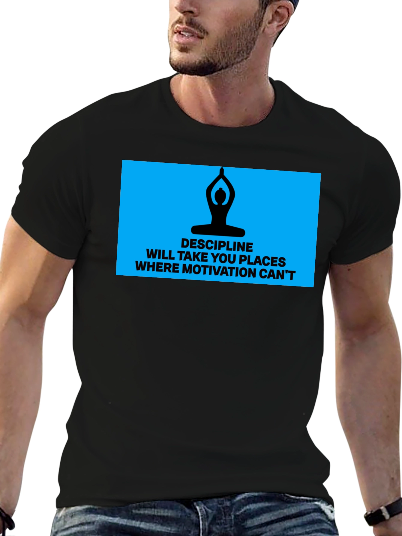 Discipline Motivation Mens Black T-Shirt