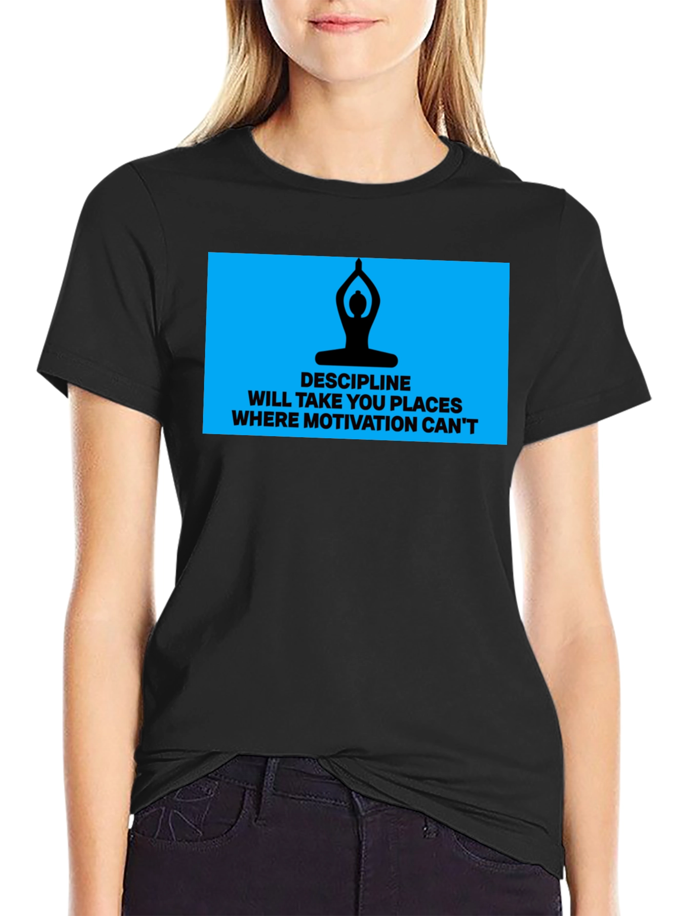 Discipline Motivation Mens Black T-Shirt