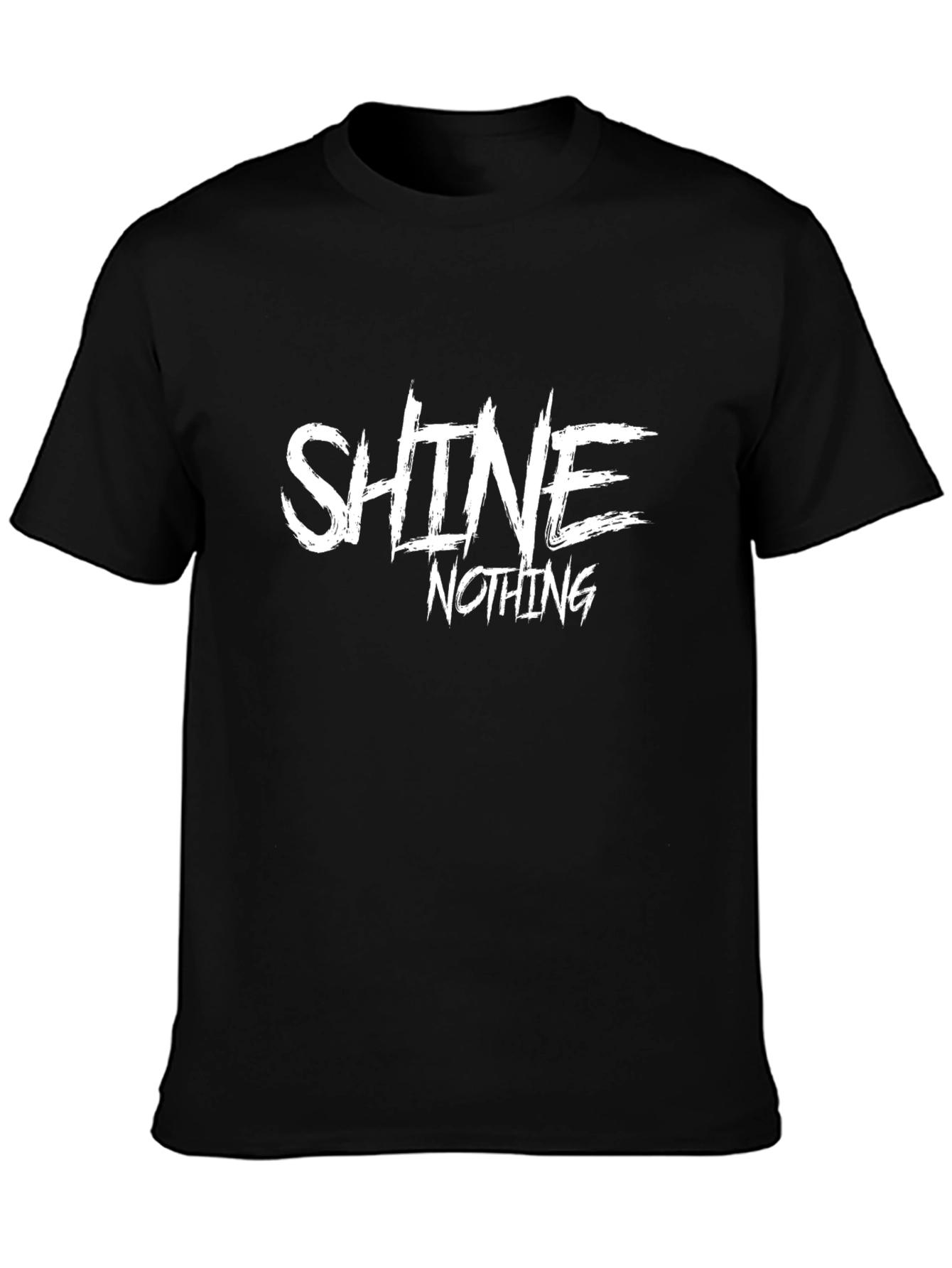 Shine Nothing Graphic Print Black T-Shirt
