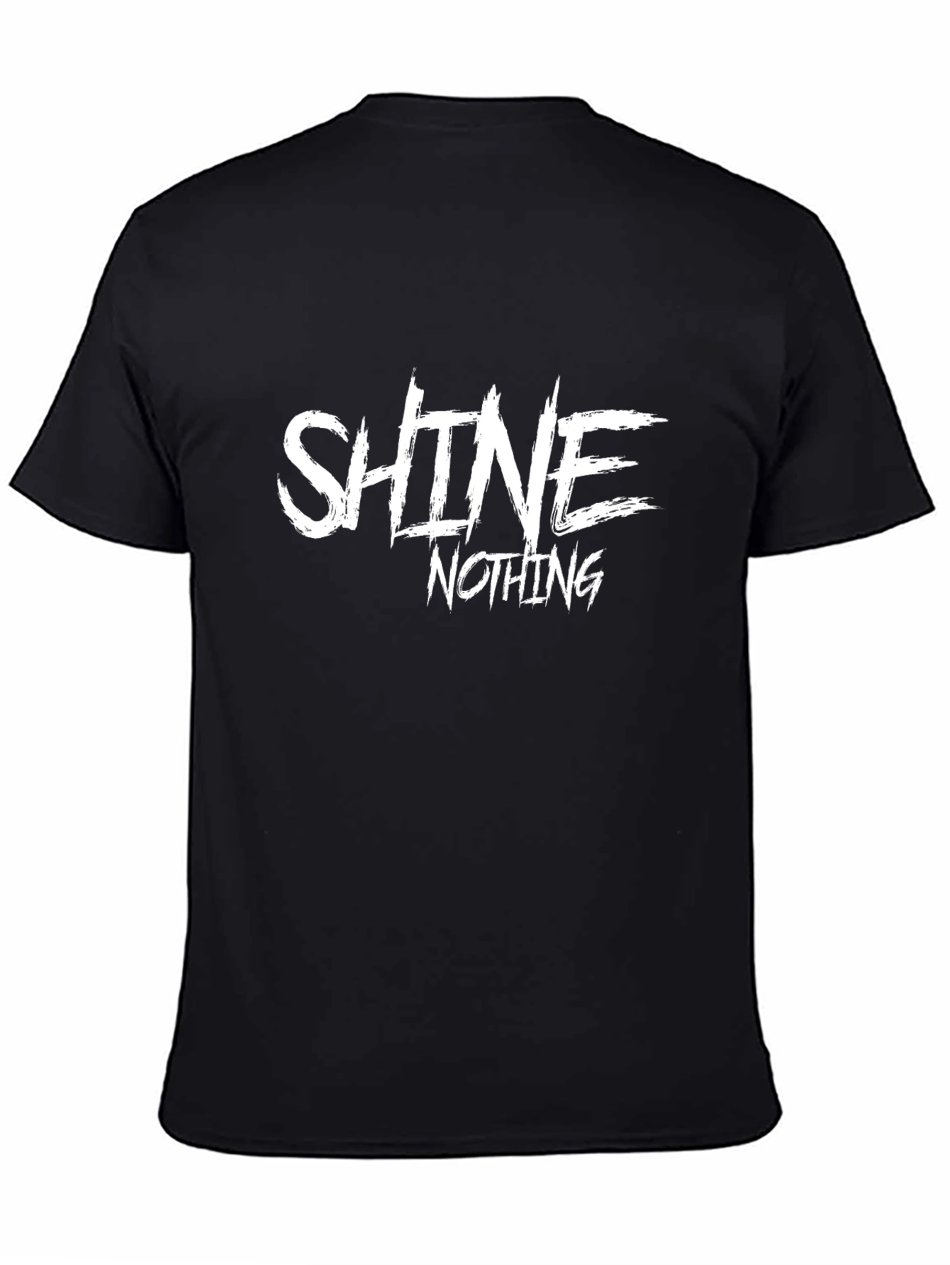 Shine Nothing Graphic Print Black T-Shirt