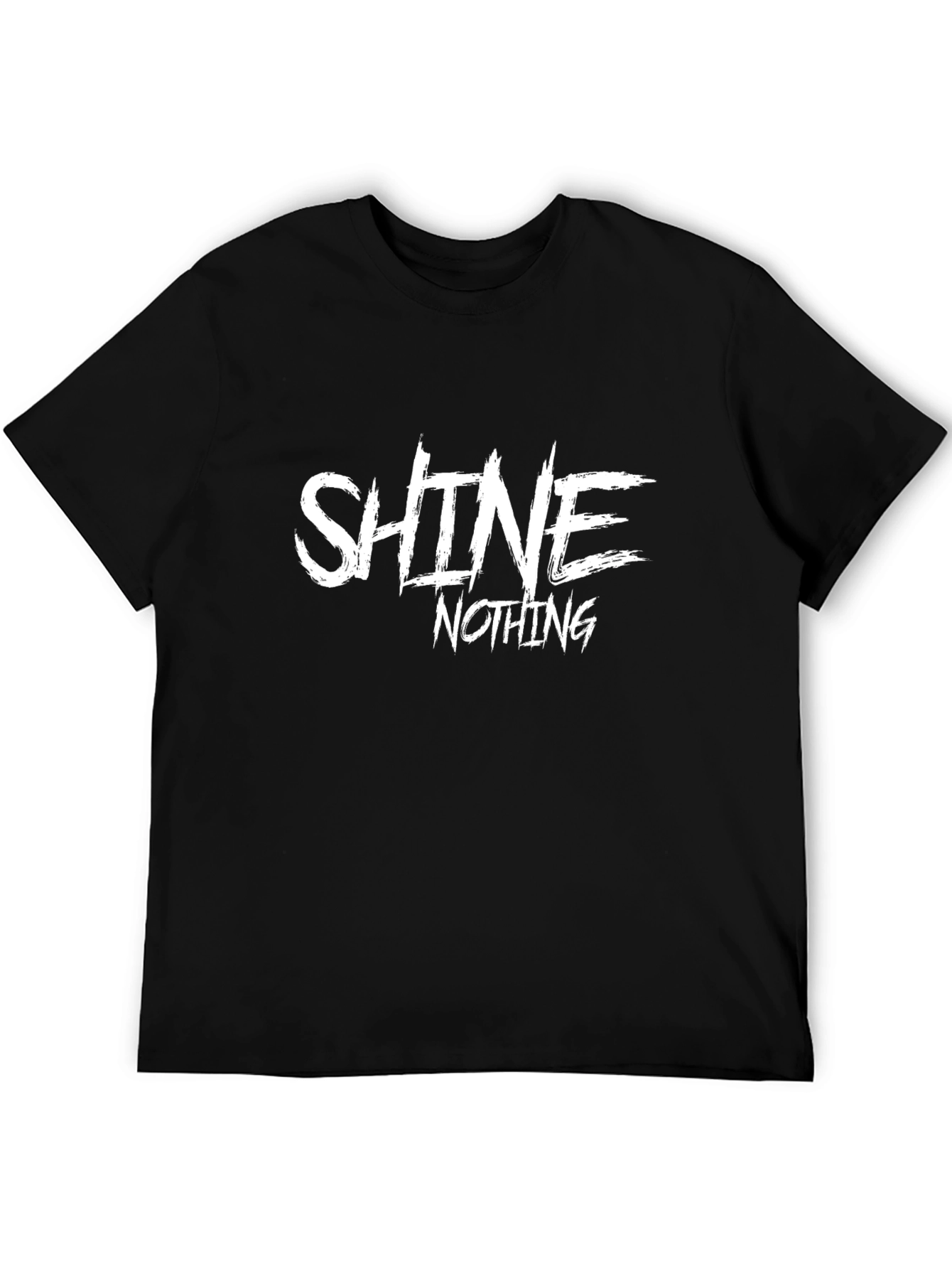 Shine Nothing Graphic Print Black T-Shirt