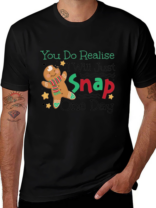 Gingerbread Man Snap Funny T-Shirt