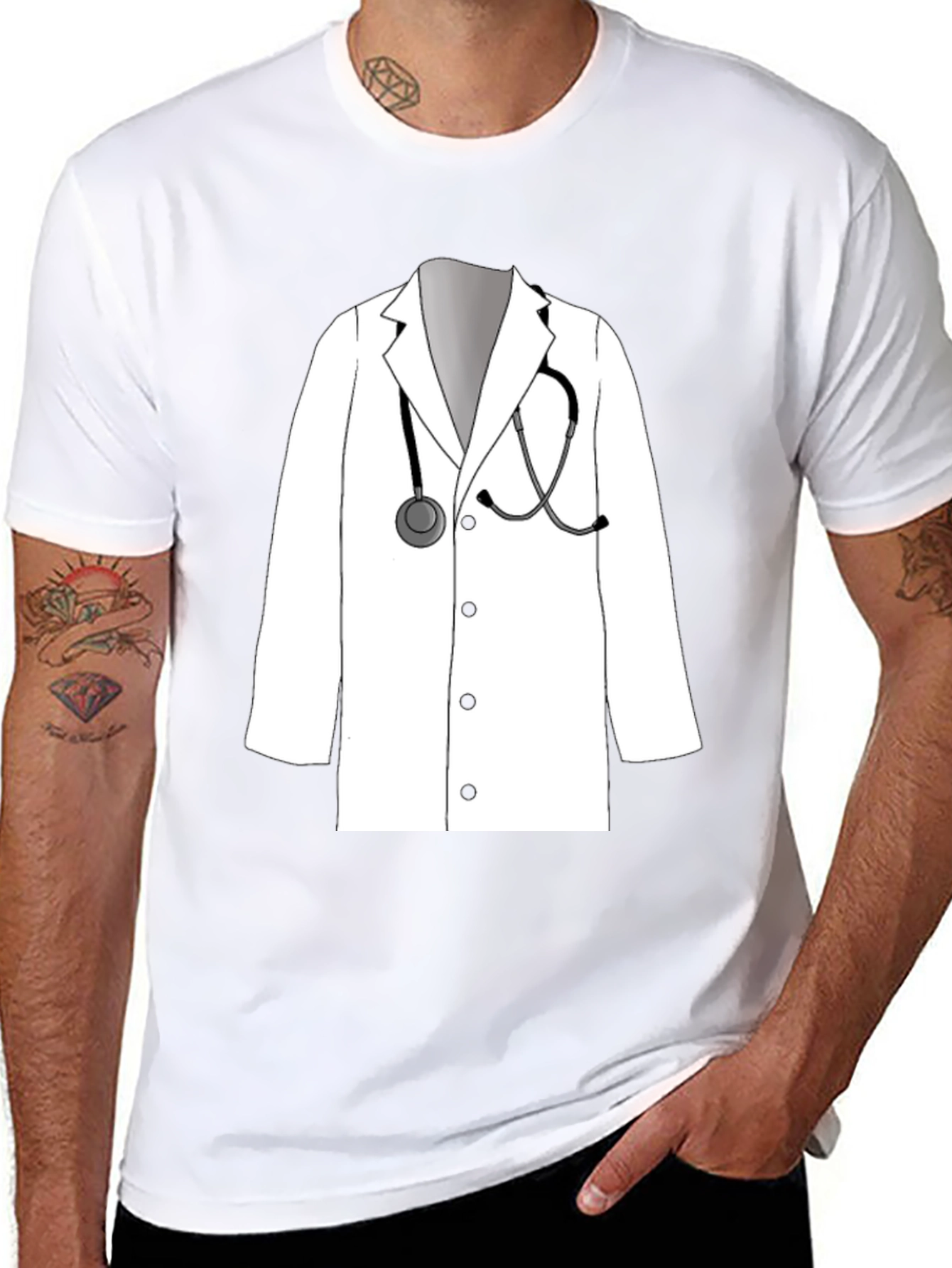 Doctor Lab Coat T-Shirt - Novelty Medical Tee