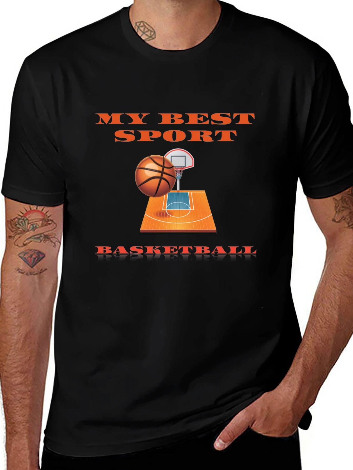 My Best Sport Basketball Graphic T-Shirt