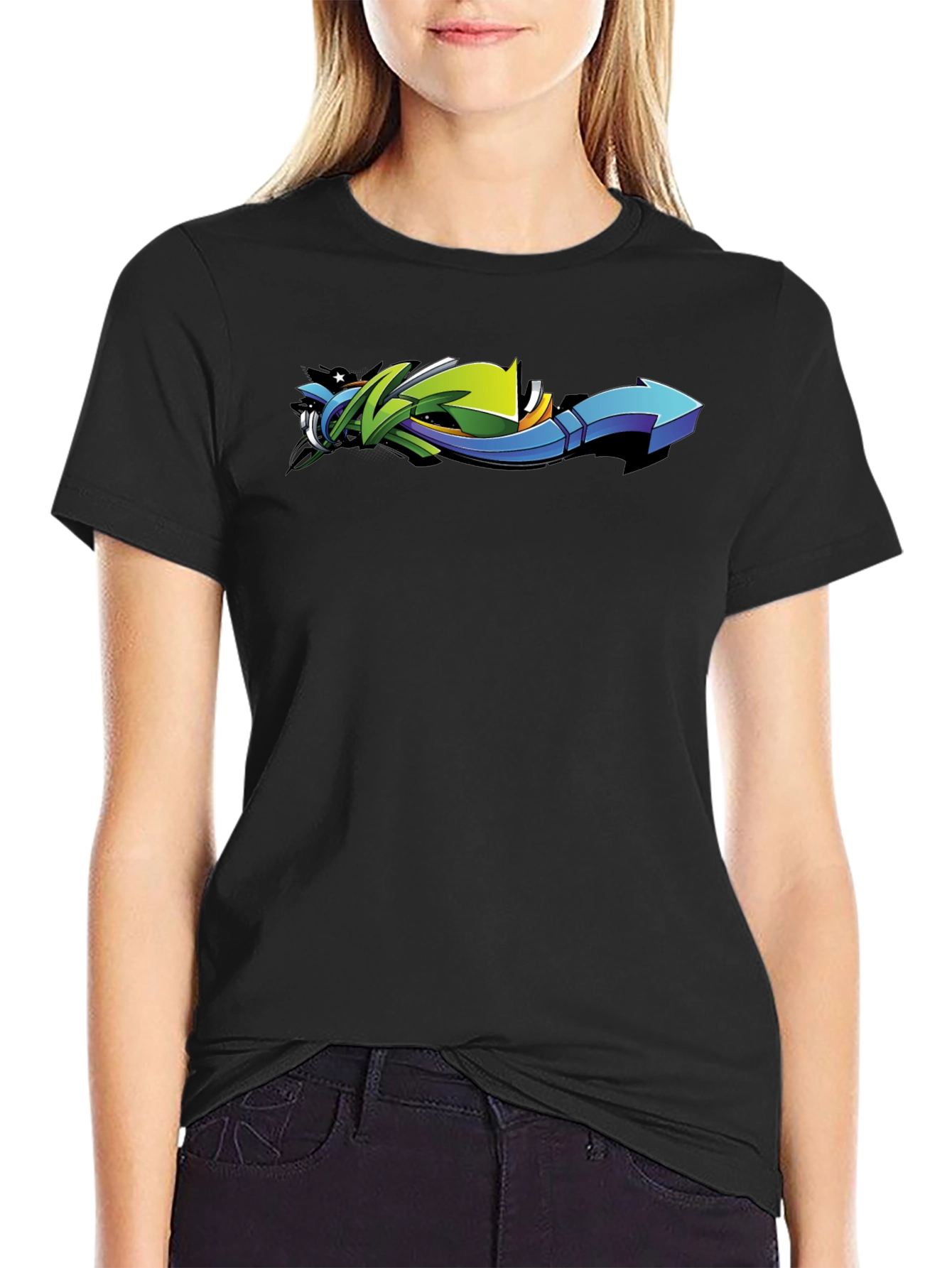 Cool Arrow Graphic Tee - Urban Style Black T-Shirt