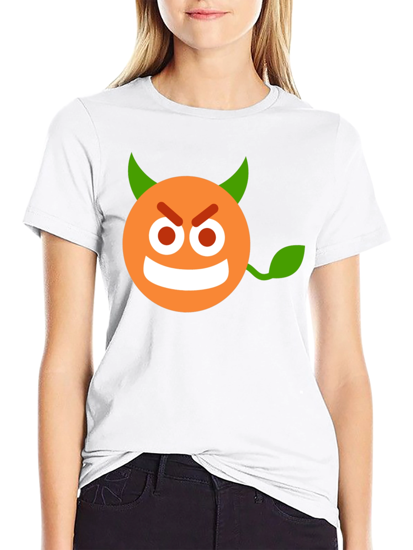 Devil Emoji Graphic Black T-Shirt