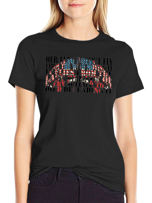 Patriotic US Flag Soldier T-Shirt