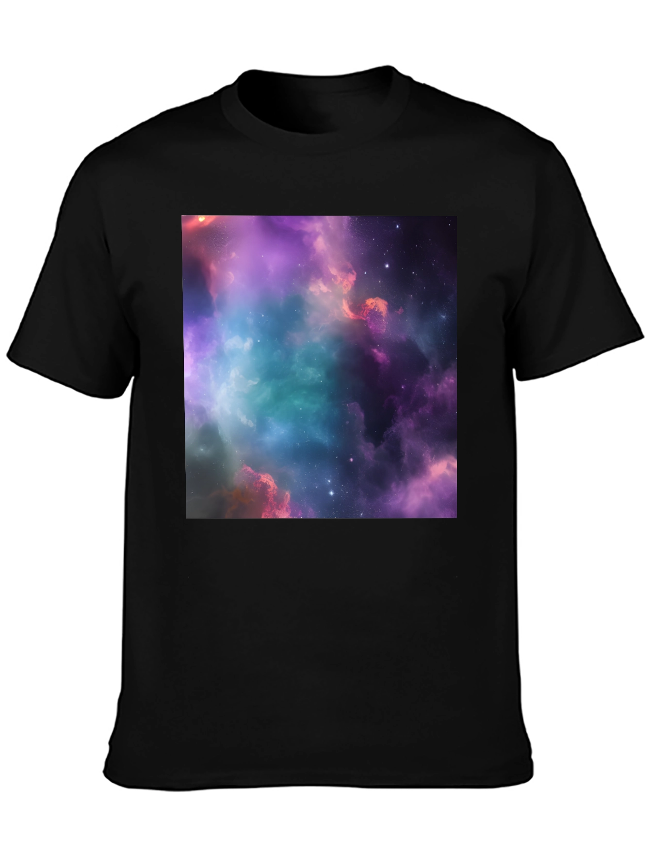 Nebula Galaxy Graphic Black T-Shirt
