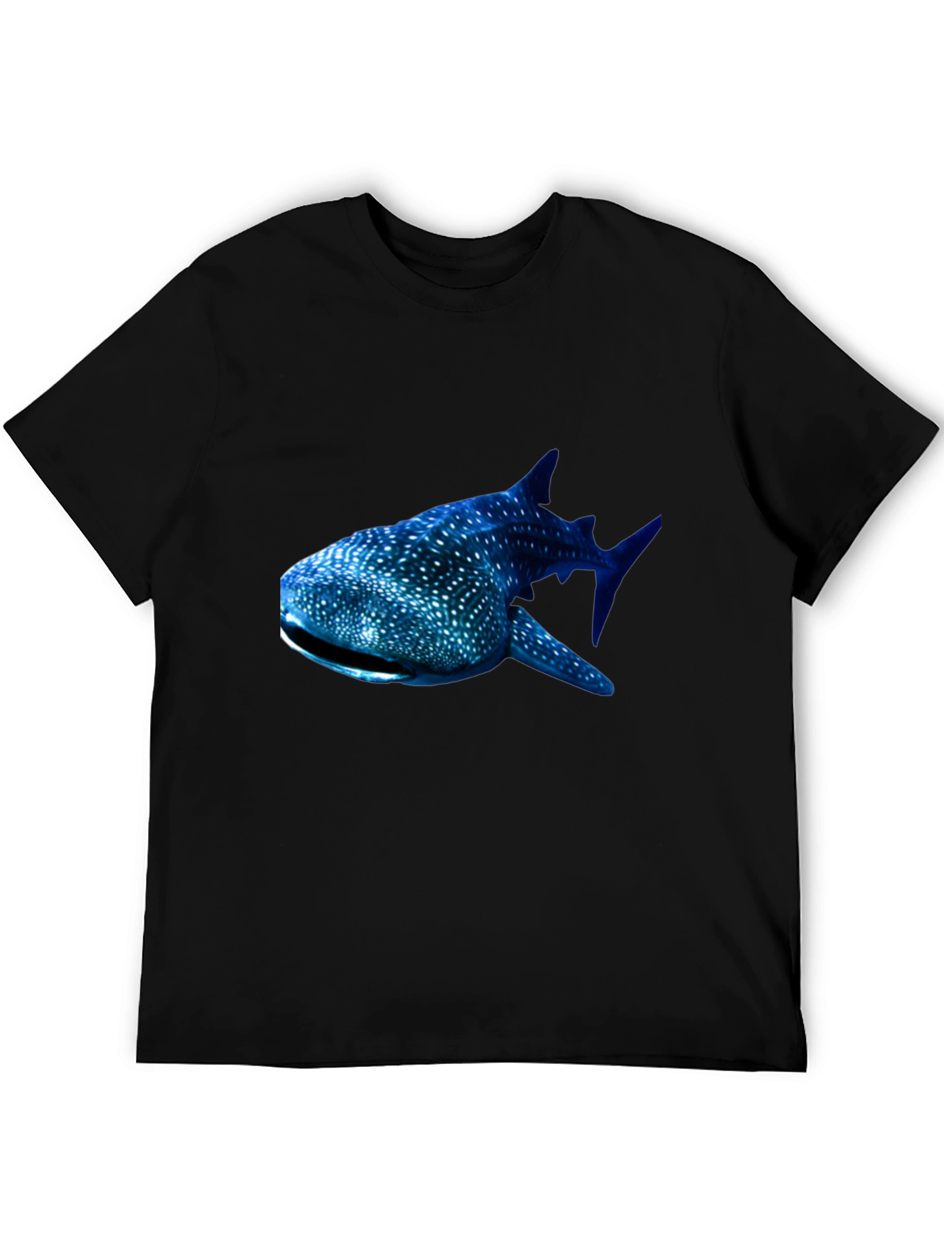 Whale Shark Graphic Tee - Black Cotton T-Shirt