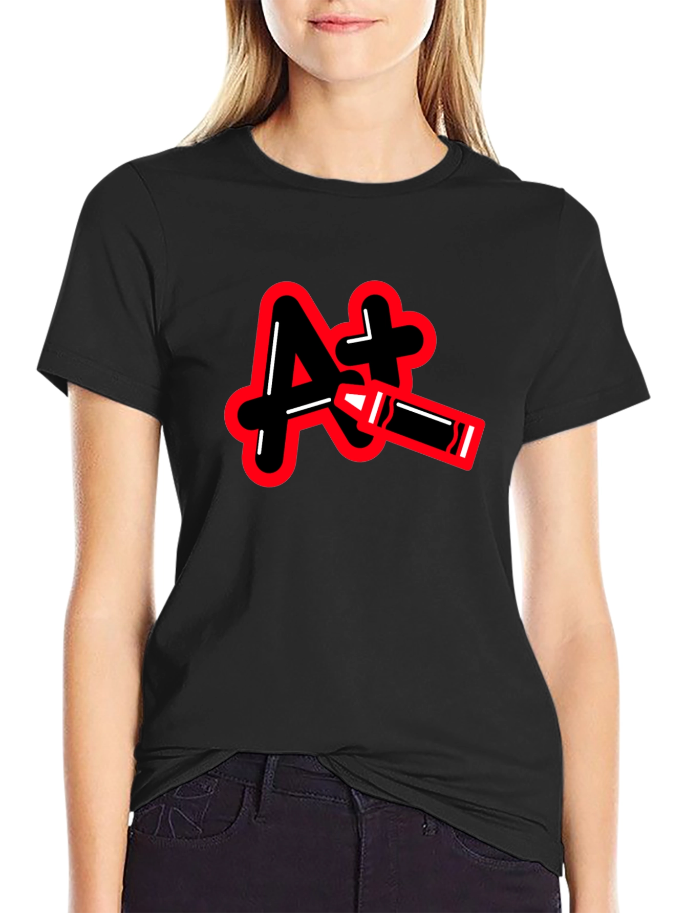 A+ Teacher T-Shirt Funny Grading Graphic Tee