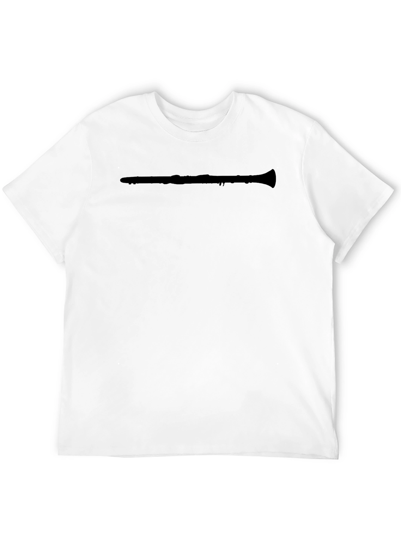 Mens Black Clarinet Graphic Tee