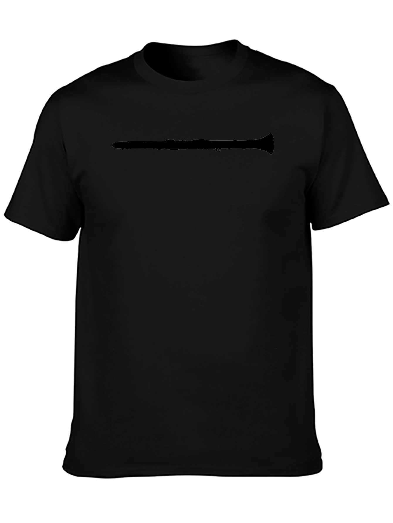 Mens Black Clarinet Graphic Tee