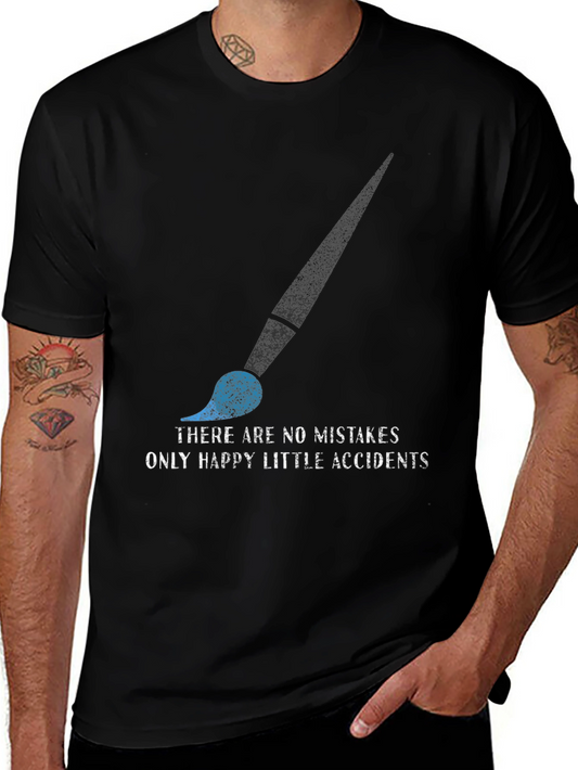 Happy Accidents T-Shirt: Painters Brush Graphic Tee