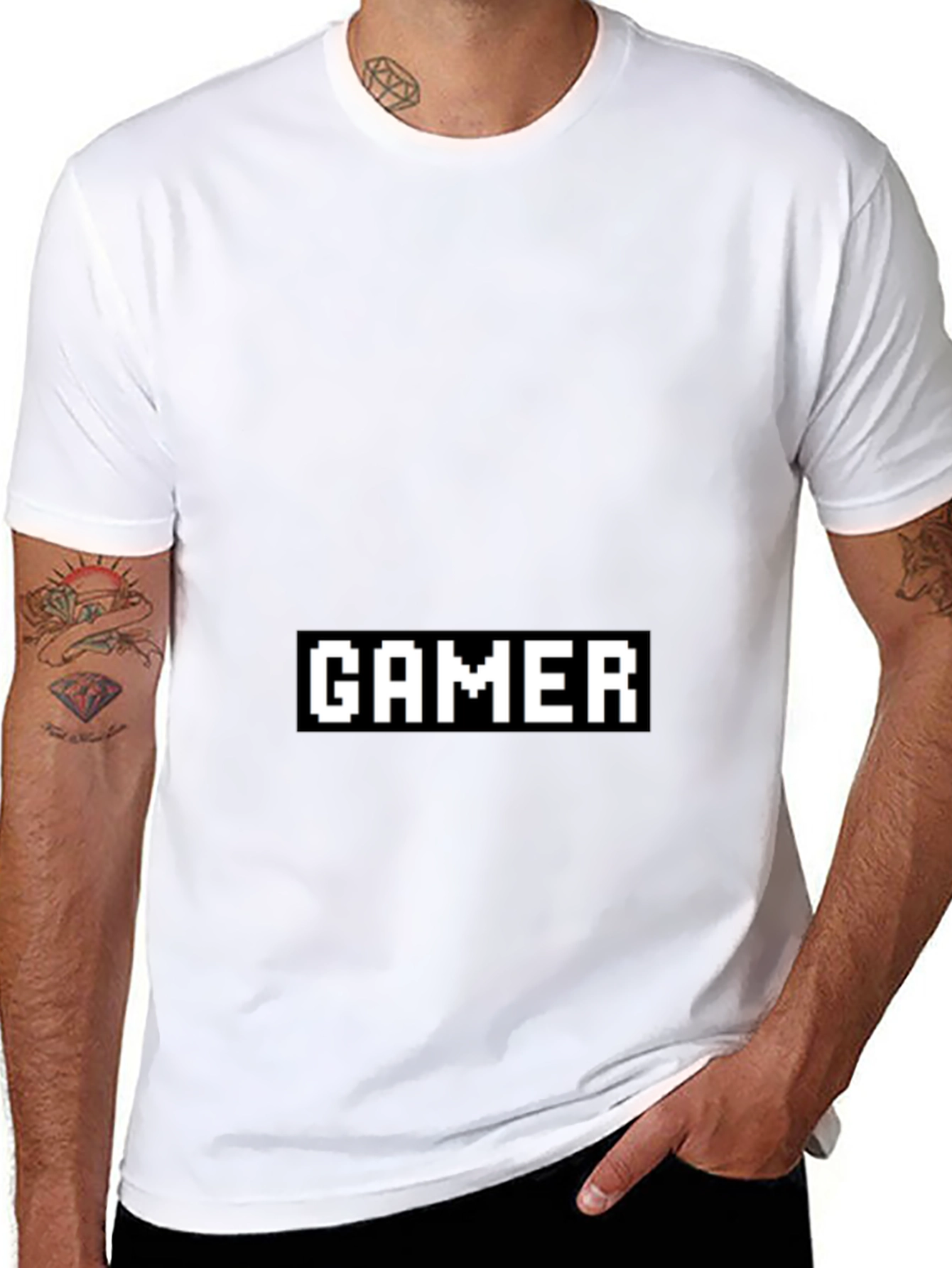 Pixel Gamer Black T-Shirt - Retro Gaming Style