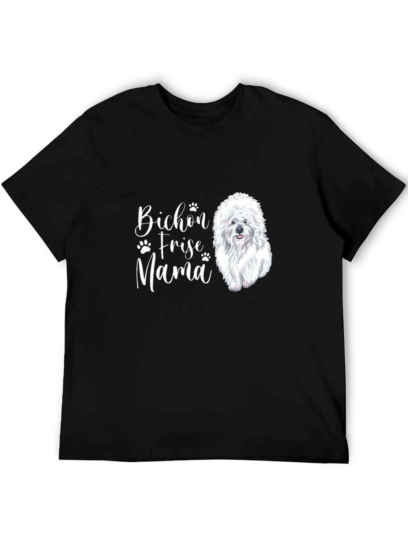 Bichon Frise Mama Black T-Shirt