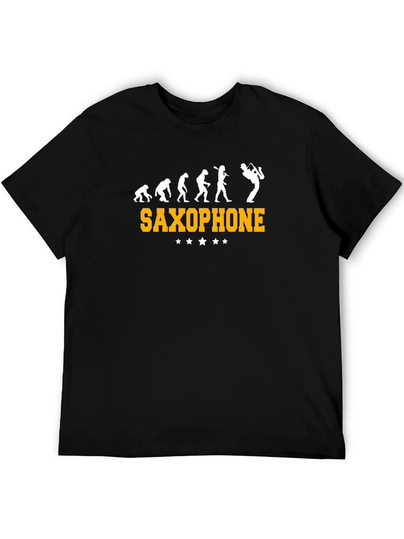 Saxophone Evolution Funny Graphic T-Shirt