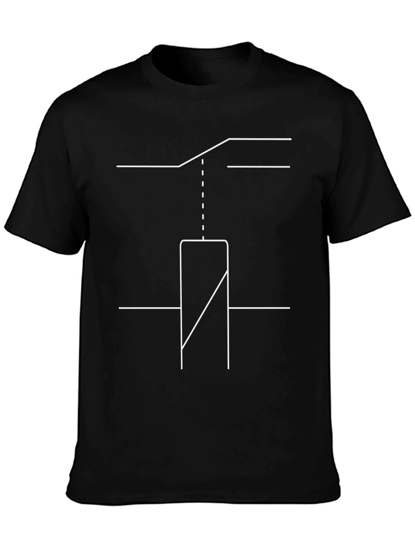 Unique Circuit Diagram Graphic Tee - Black