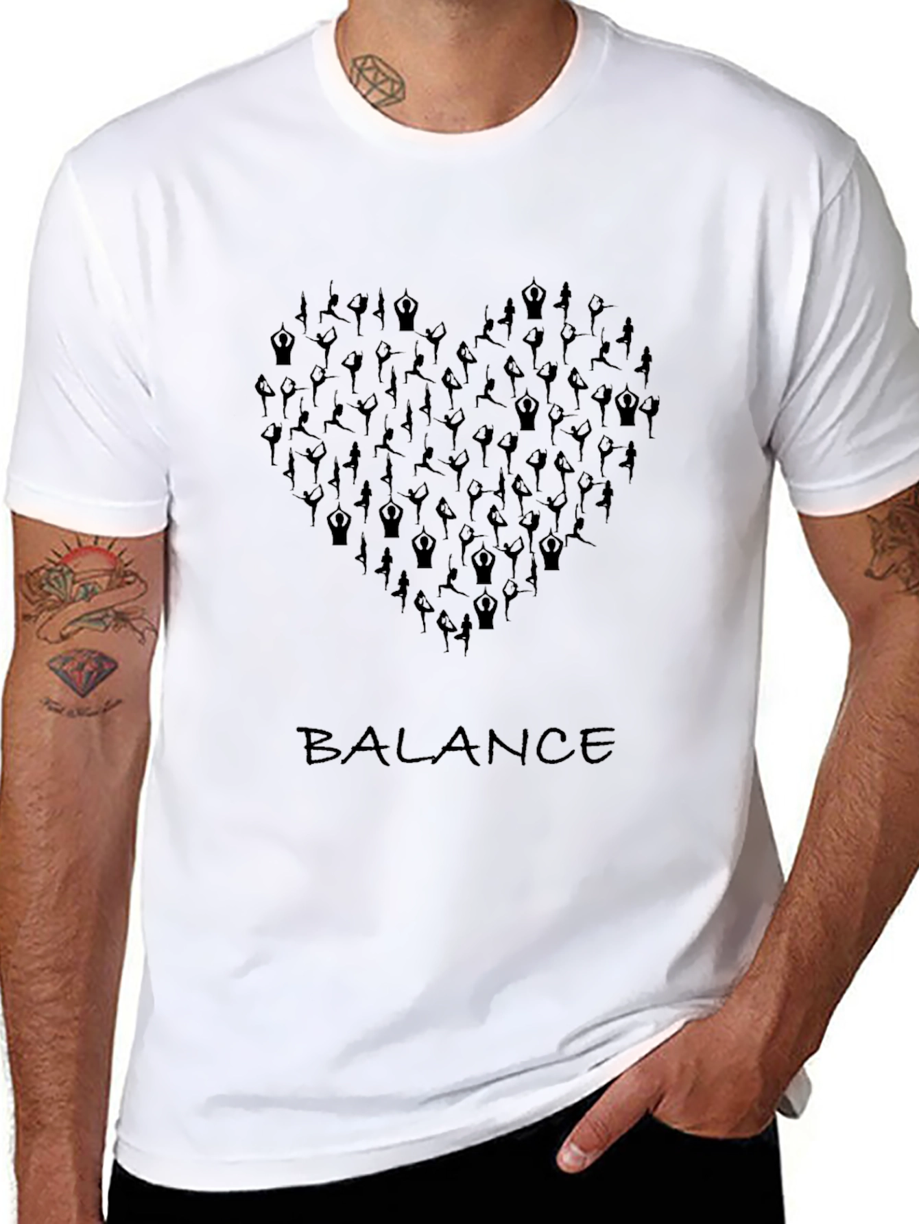 Balance Yoga Heart Graphic Tee