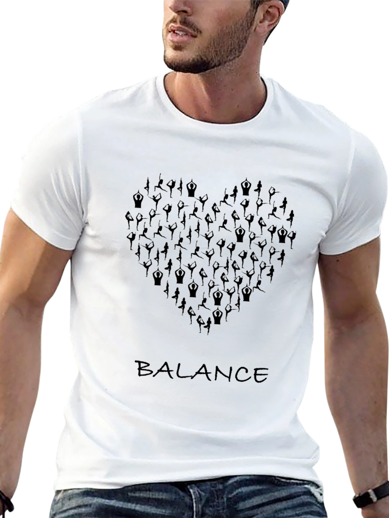 Balance Yoga Heart Graphic Tee