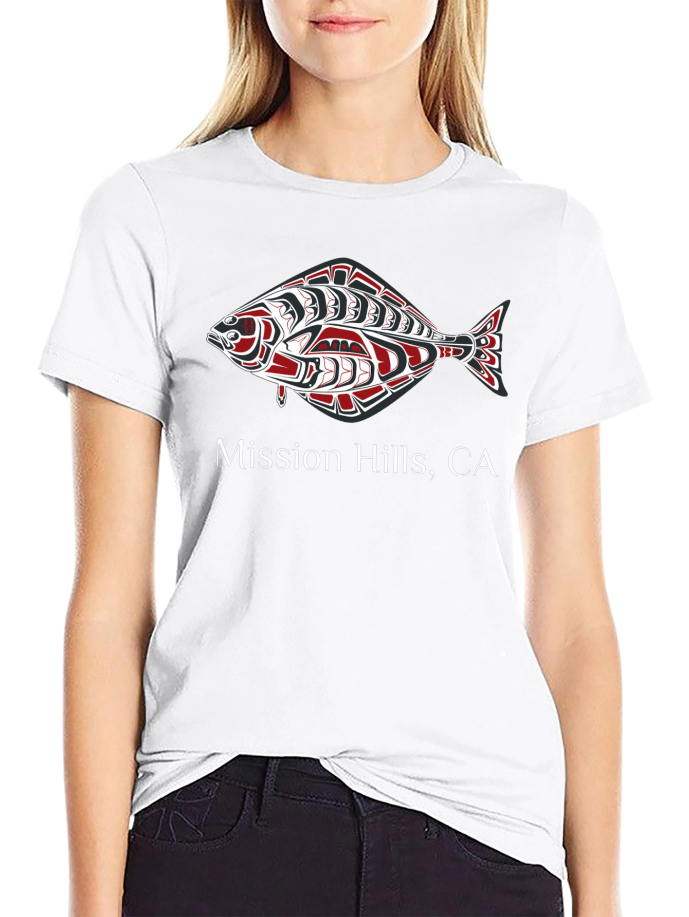 Mission Hills CA Fish Graphic T-Shirt