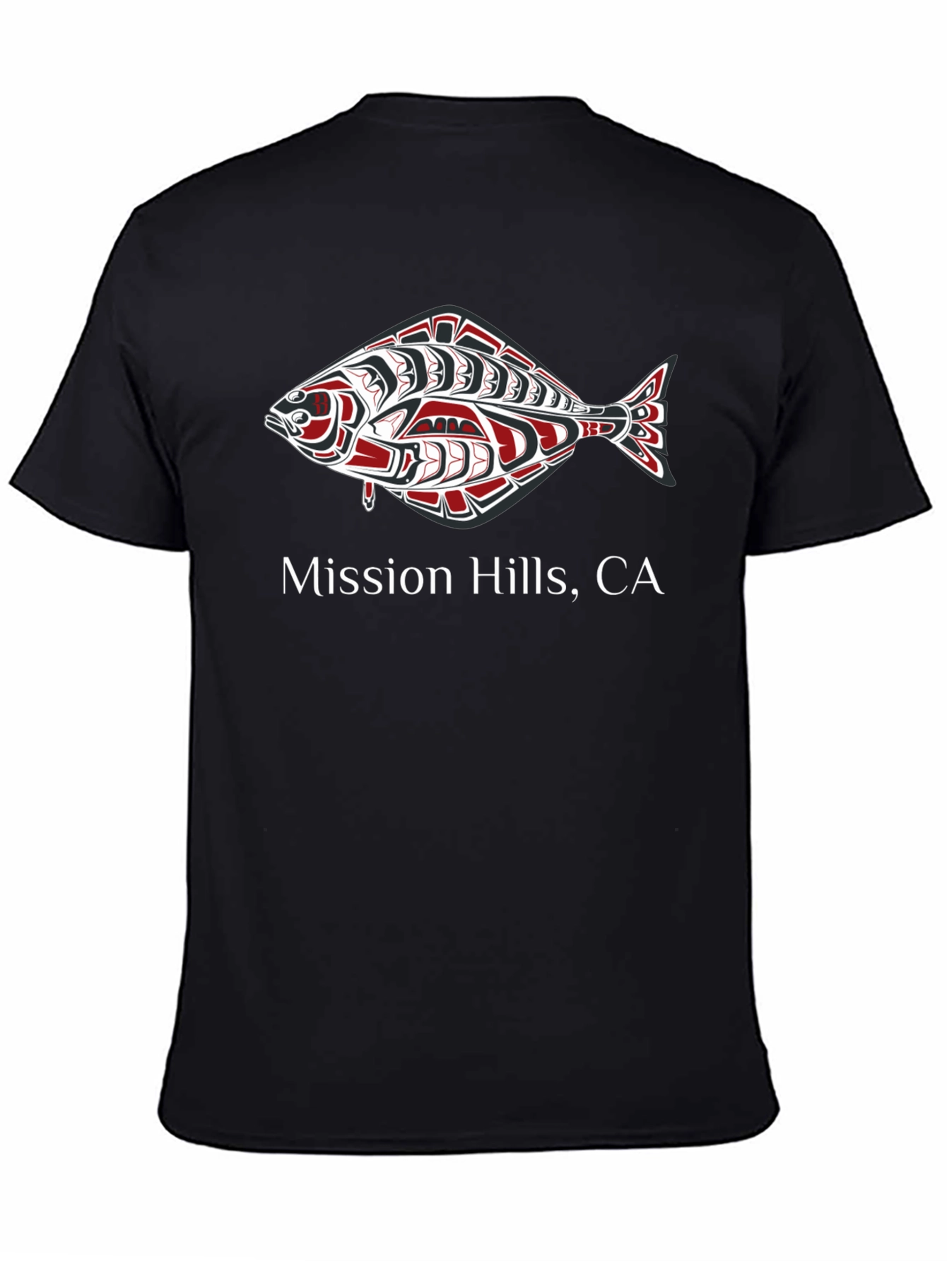 Mission Hills CA Fish Graphic T-Shirt