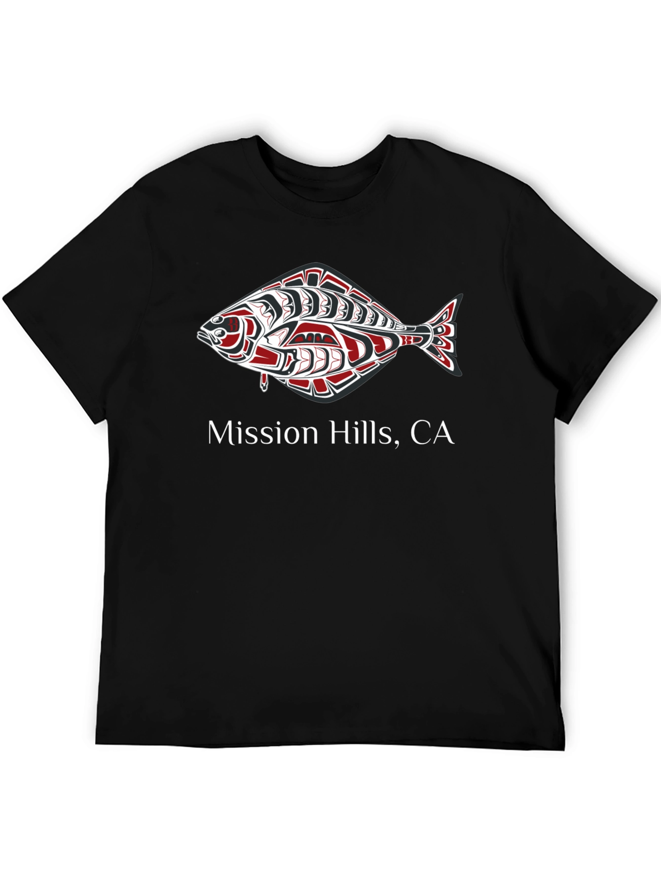 Mission Hills CA Fish Graphic T-Shirt