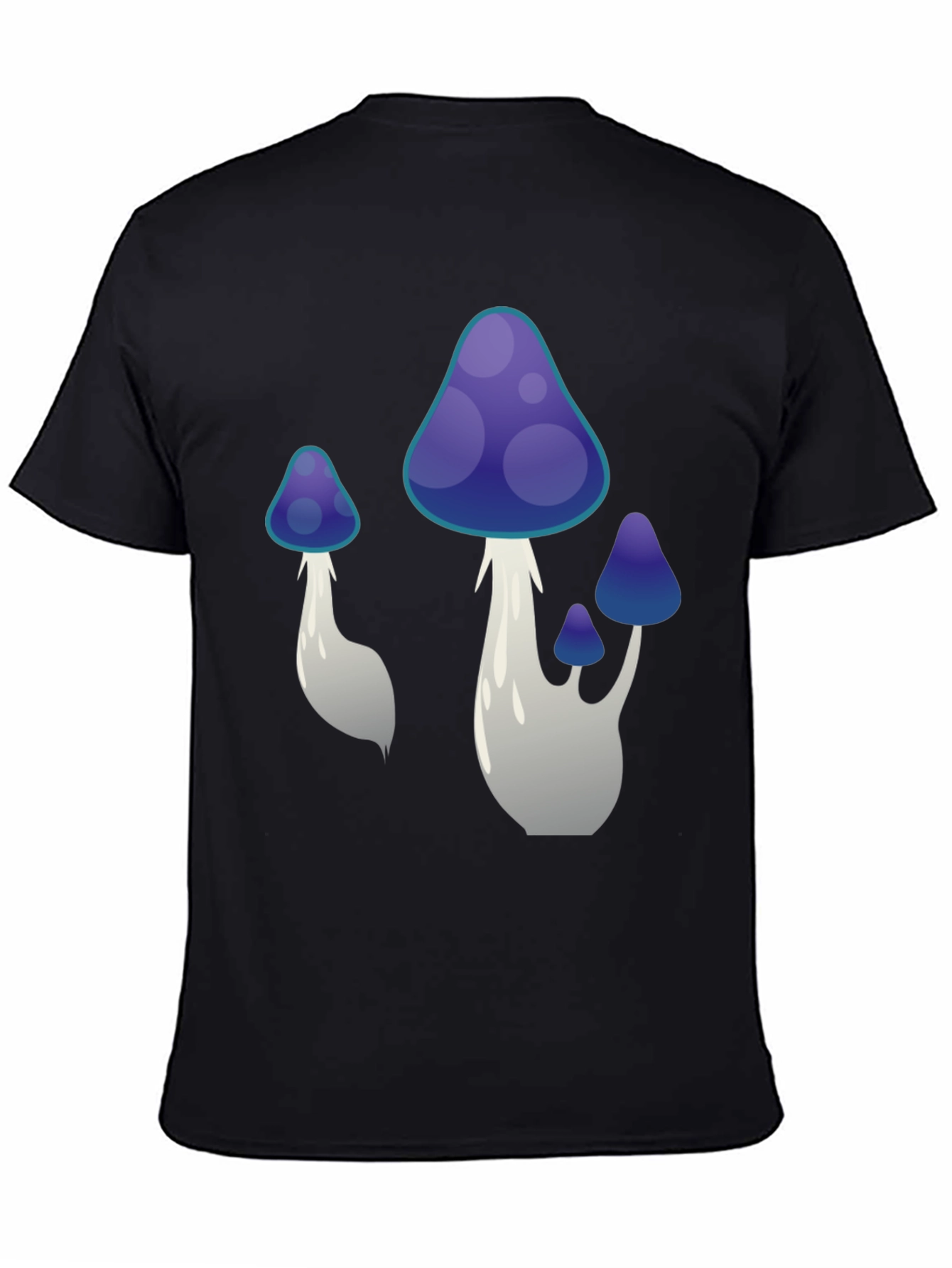 Mushroom Graphic Tee - Black Cotton Blend