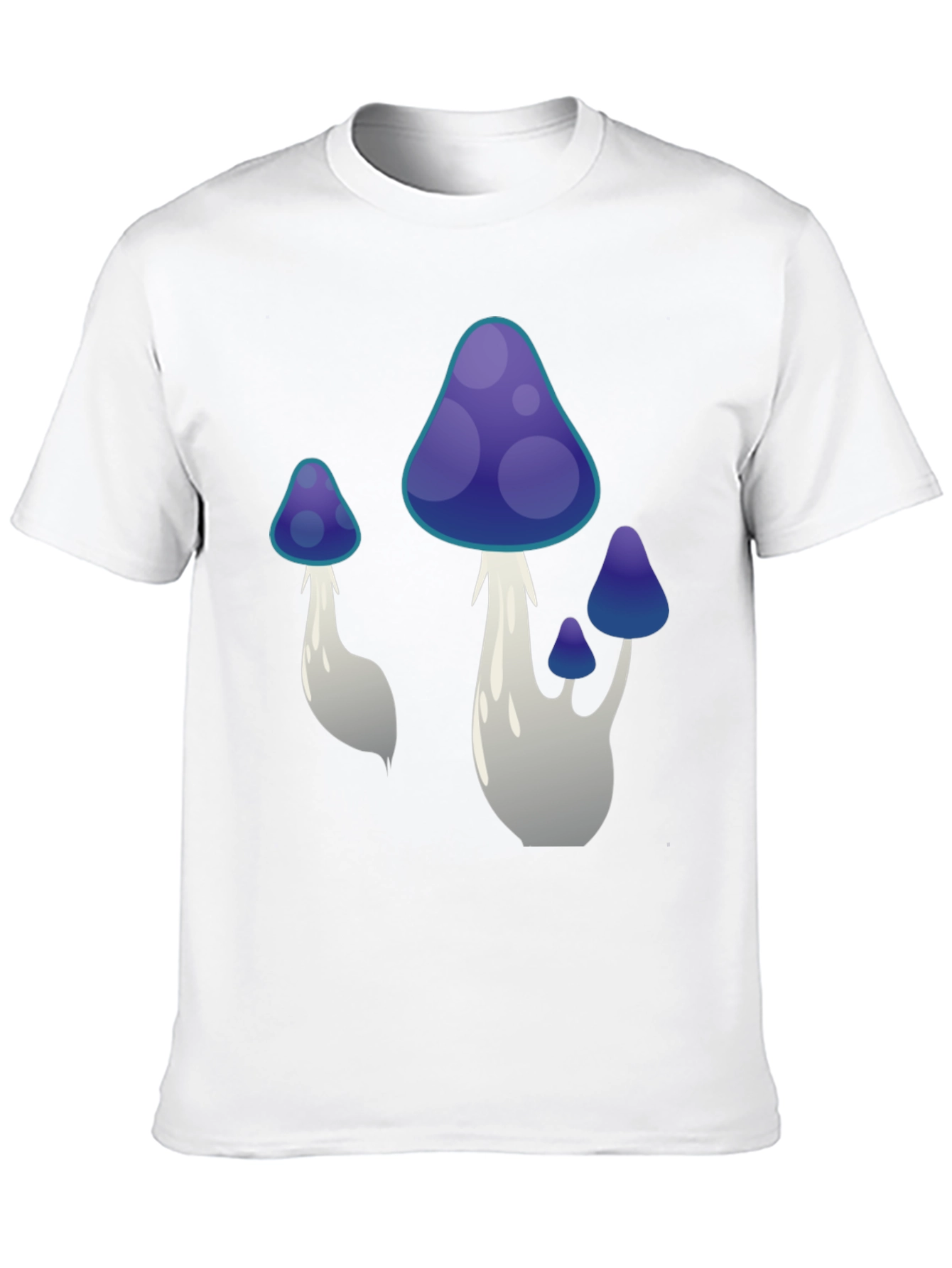 Mushroom Graphic Tee - Black Cotton Blend