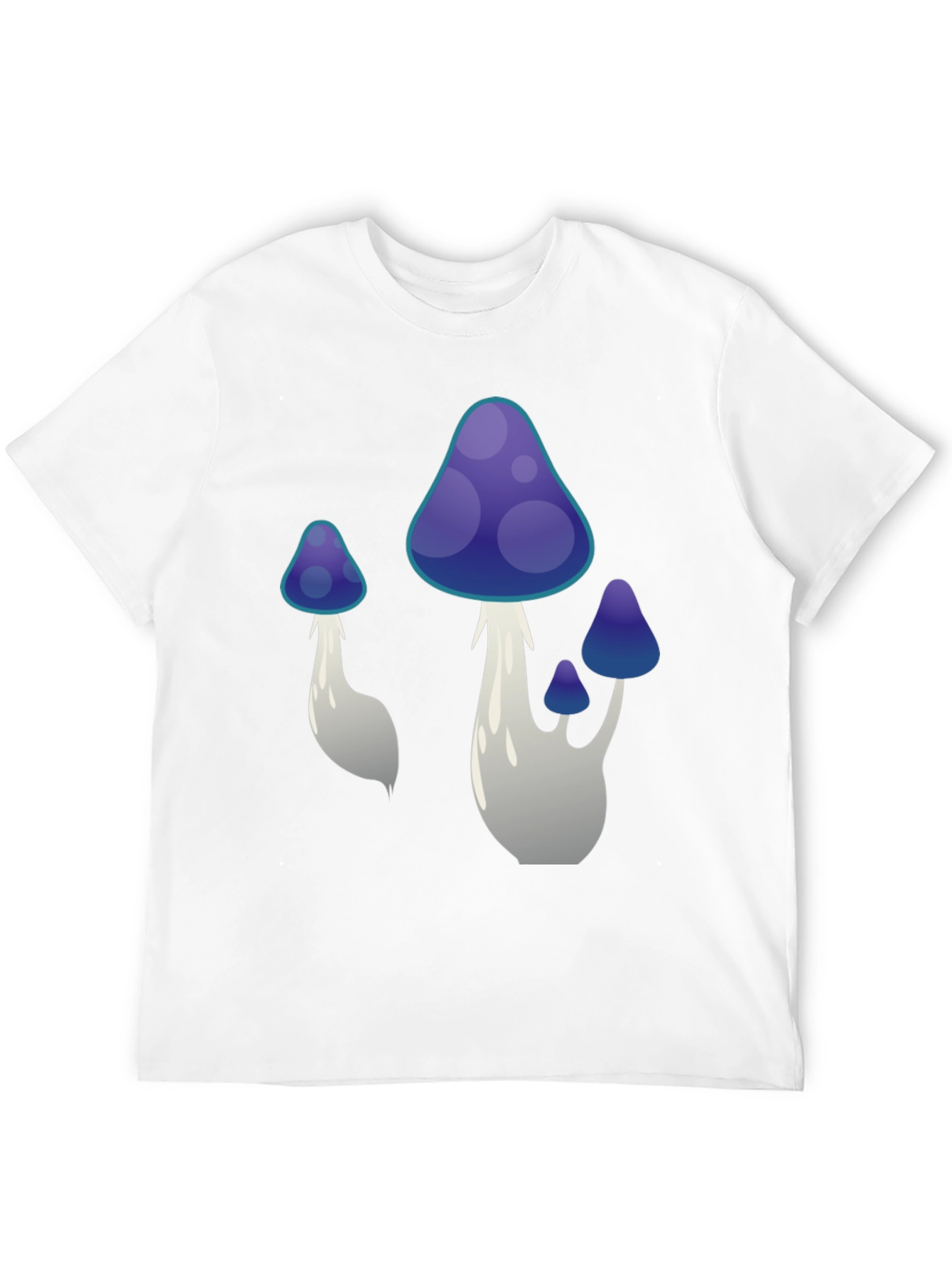 Mushroom Graphic Tee - Black Cotton Blend
