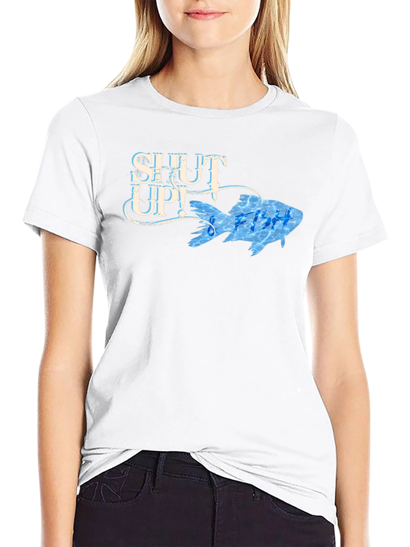 Shut Up! Funny Fish Graphic T-Shirt