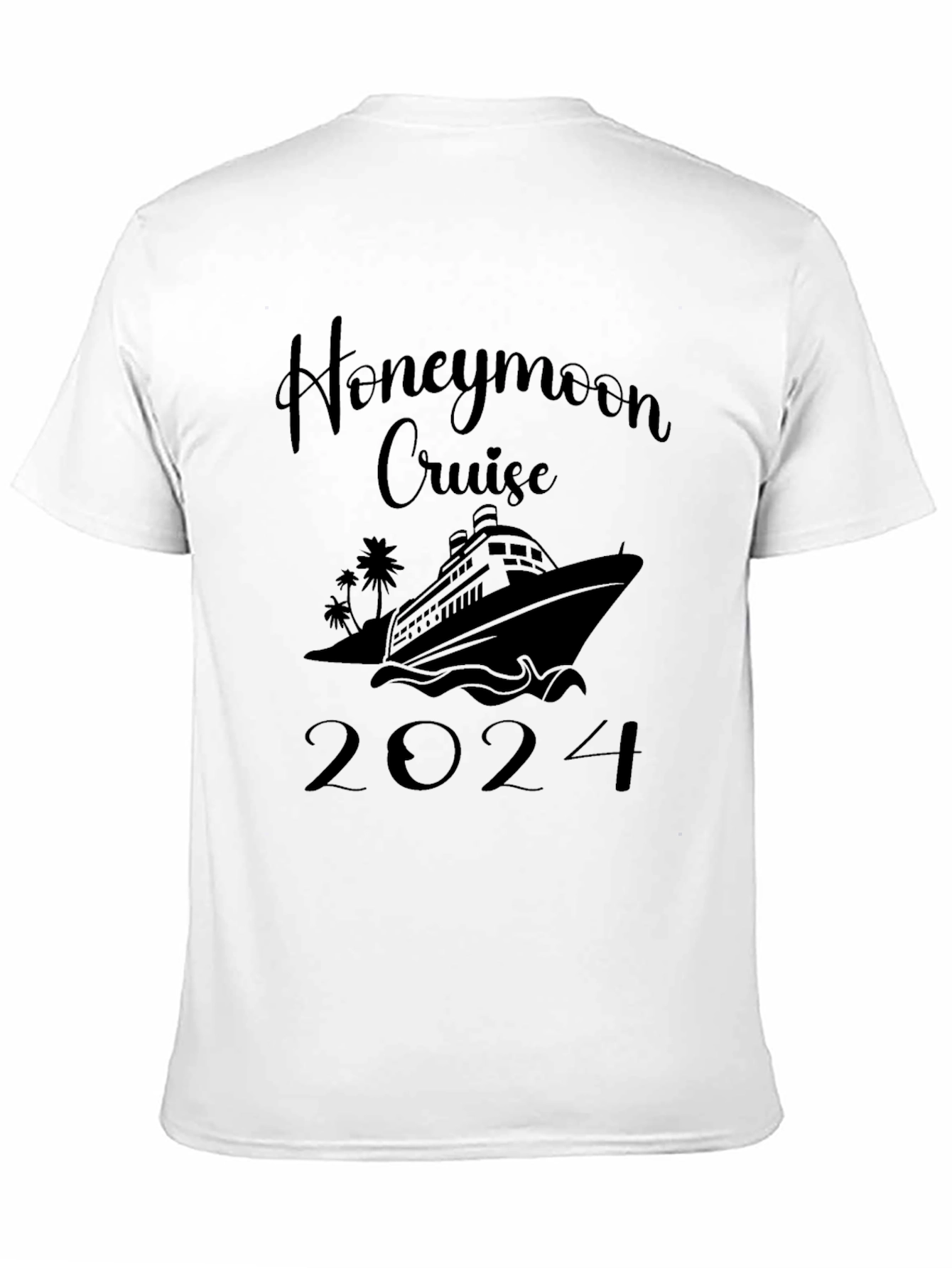 Honeymoon Cruise 2024 Black Graphic T-Shirt