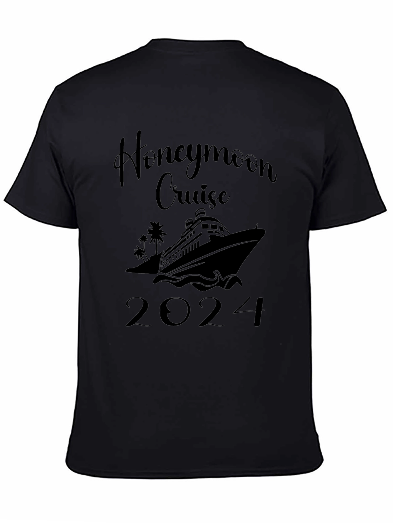 Honeymoon Cruise 2024 Black Graphic T-Shirt