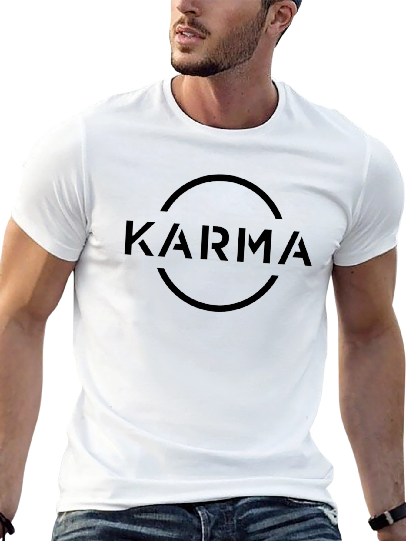 Karma Circle Tee - Stylish Graphic T-Shirt