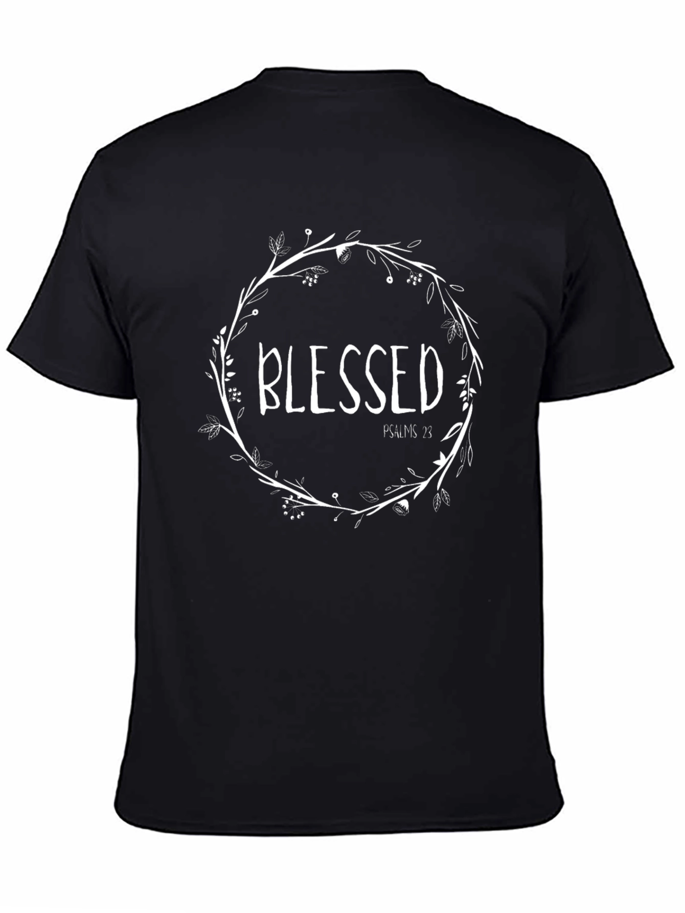 Blessed Psalms 23 Graphic Tee - Black