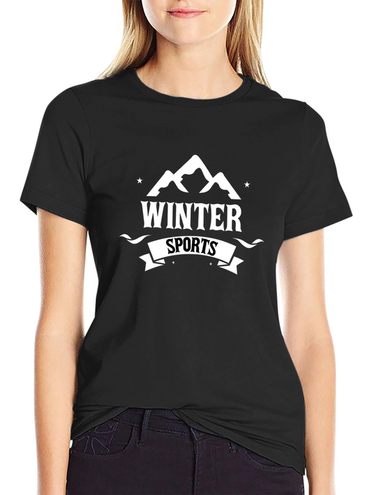Winter Sports Graphic Tee - Black