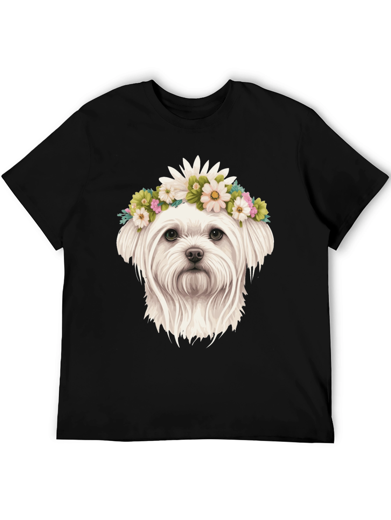 Dog with Flower Crown Tee