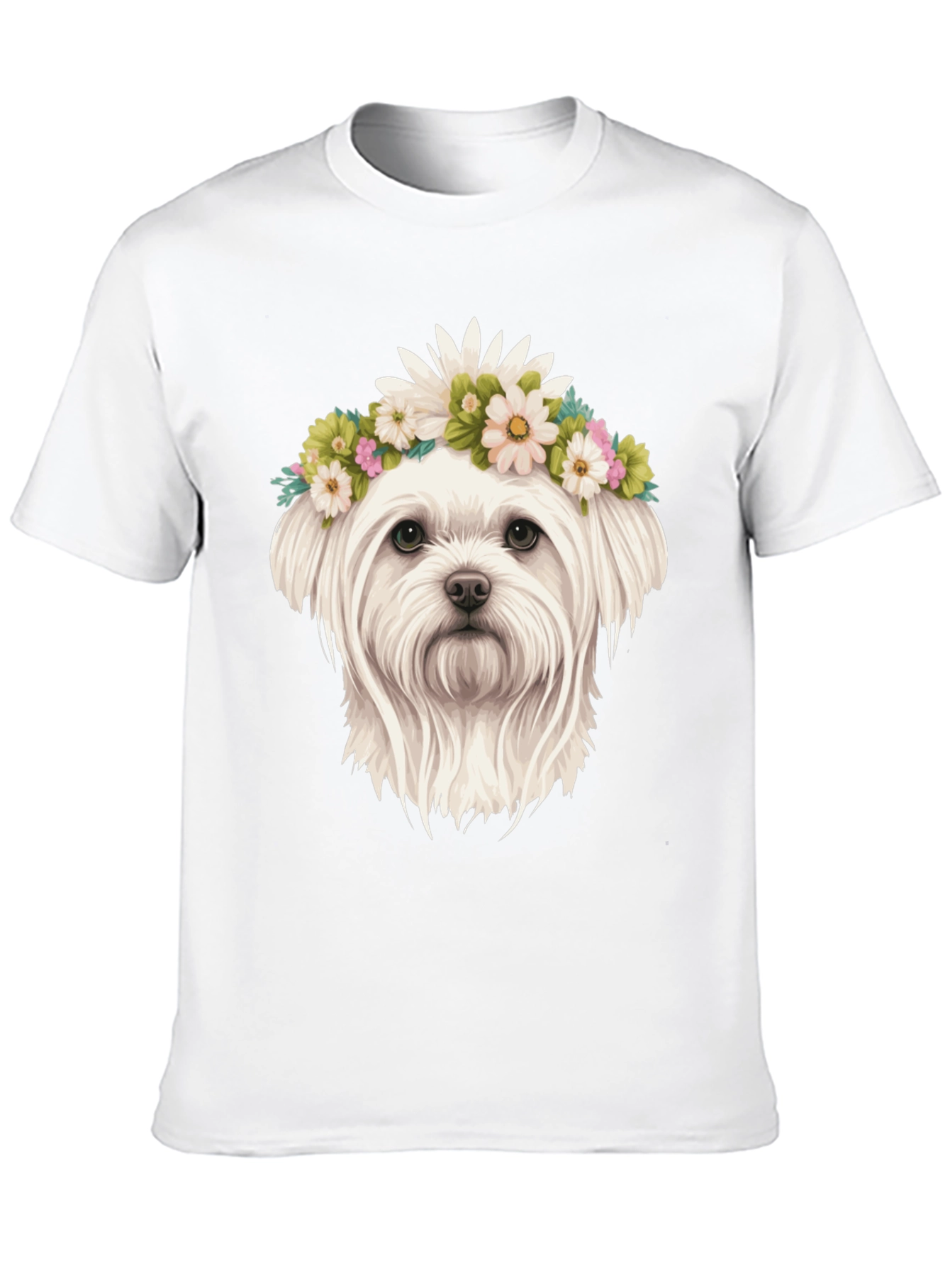 Dog with Flower Crown Tee