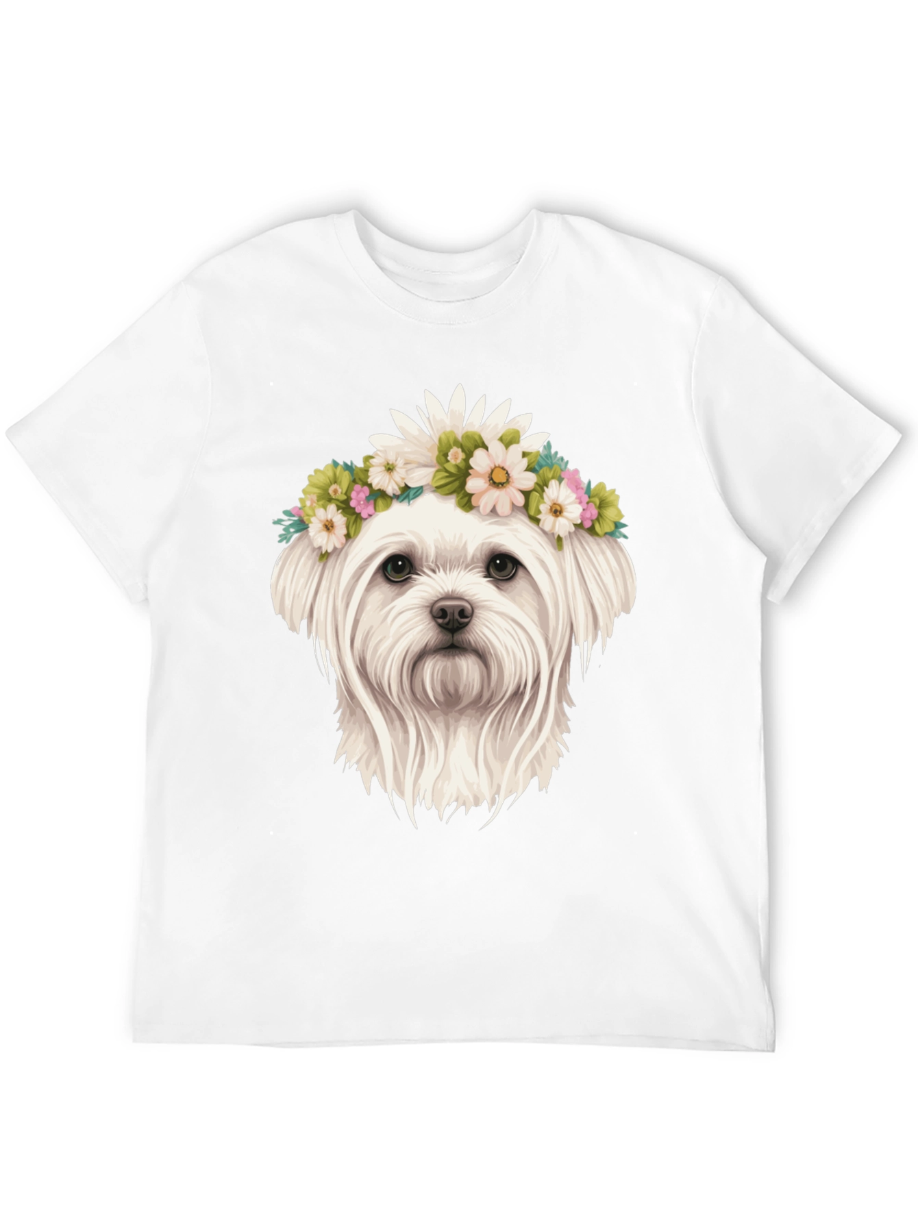 Dog with Flower Crown Tee