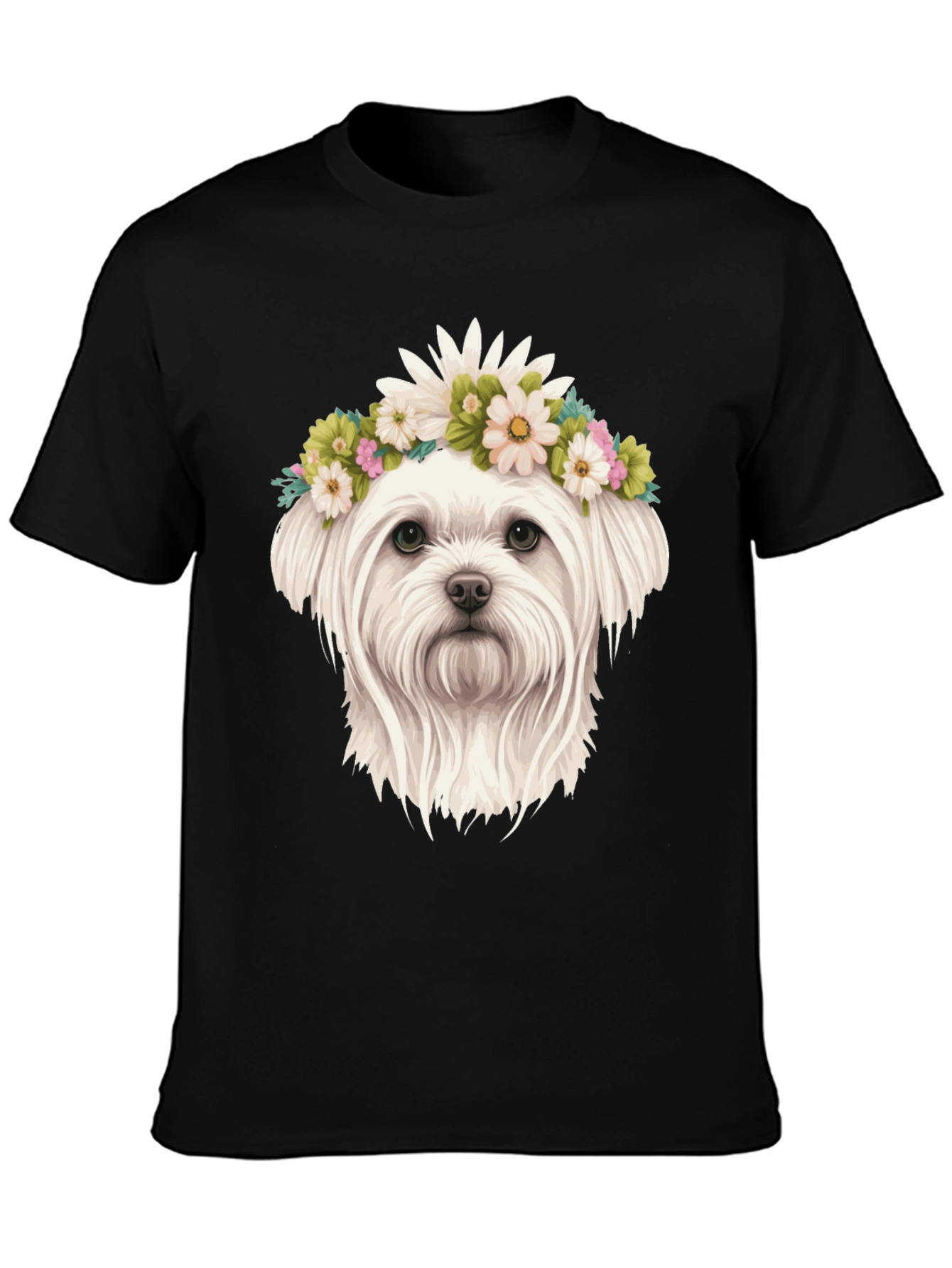 Dog with Flower Crown Tee