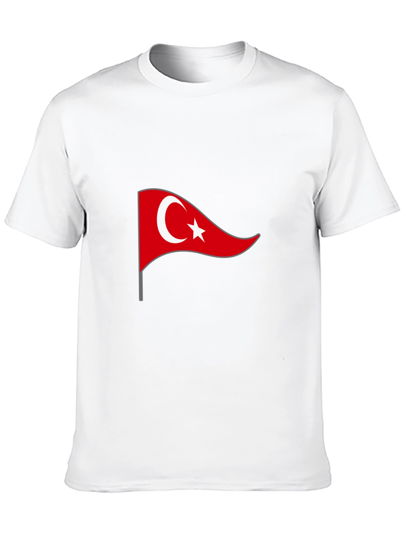 Turkey Flag Graphic Tee - Black Cotton T-Shirt
