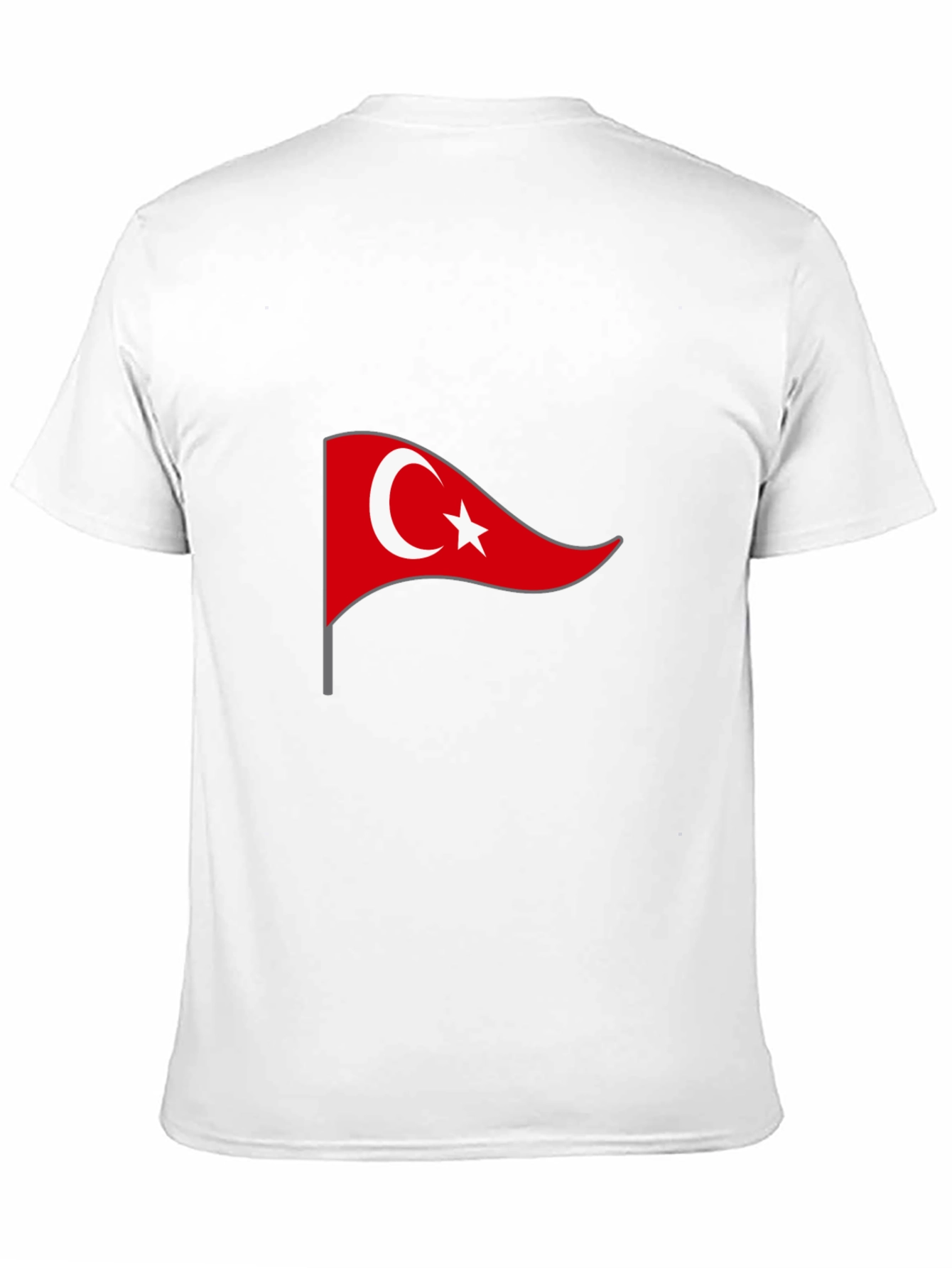 Turkey Flag Graphic Tee - Black Cotton T-Shirt