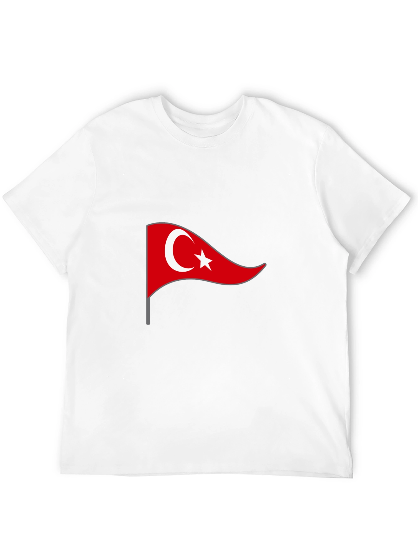 Turkey Flag Graphic Tee - Black Cotton T-Shirt
