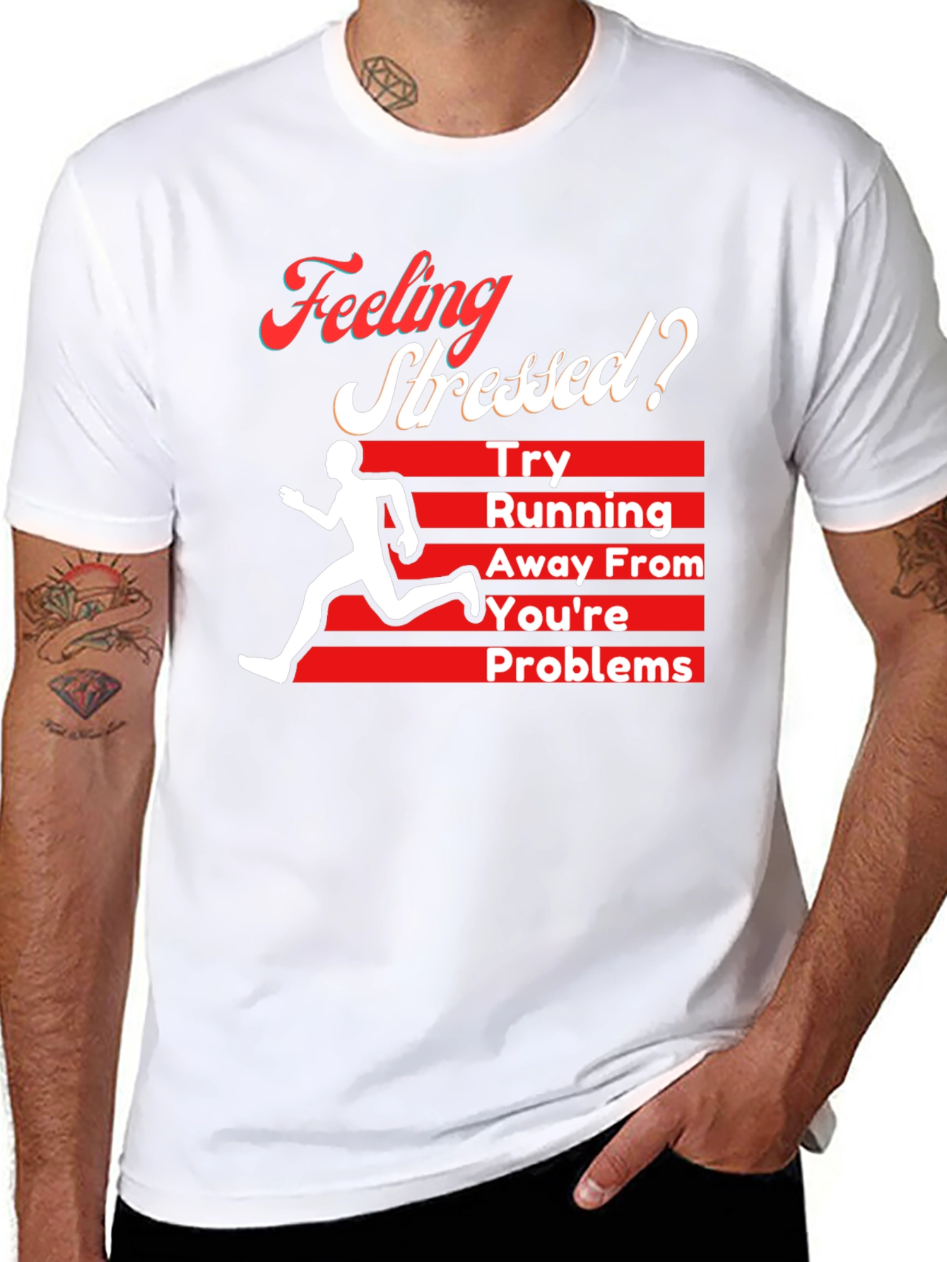 Feeling Stressed? Running Away From Your Problems T-Shirt