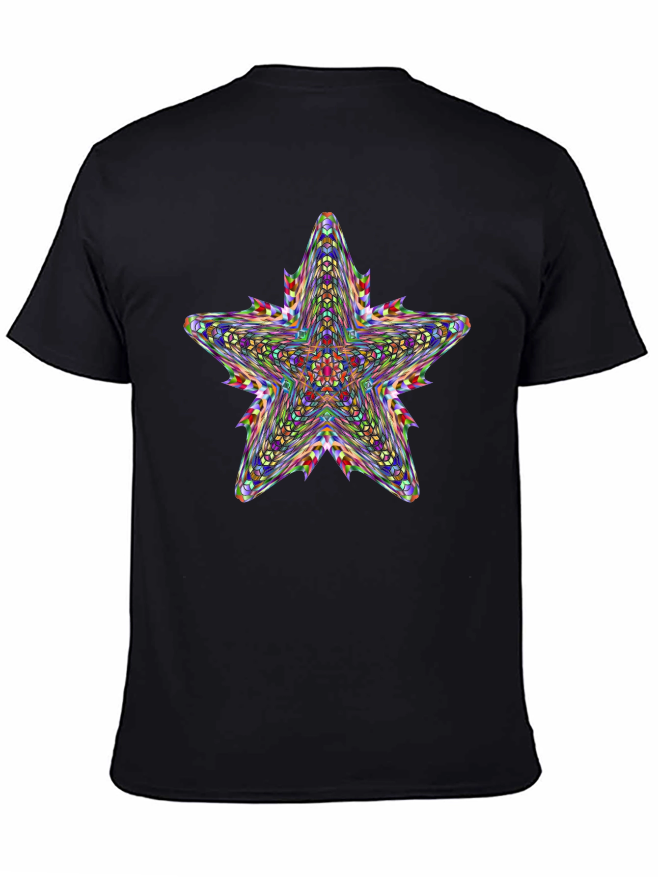 Kaleidoscope Star Graphic Black T-Shirt