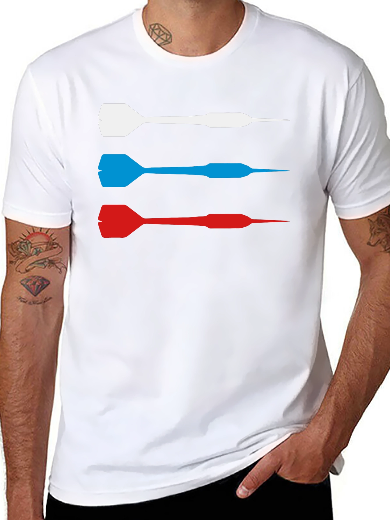 Dart T-Shirt - Red White and Blue Target Tee